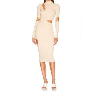 Michael Costello Cut Out Midi Dress